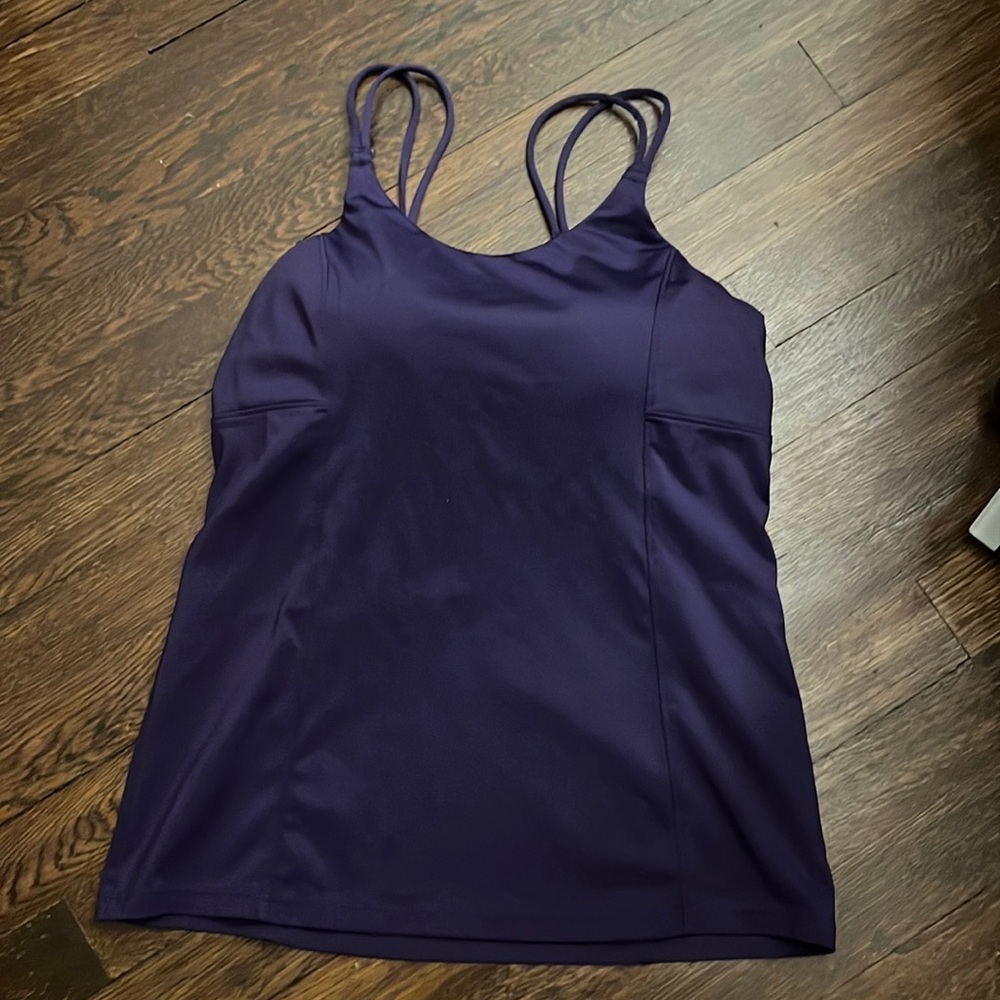 Athleta purple athletic bathing suit top